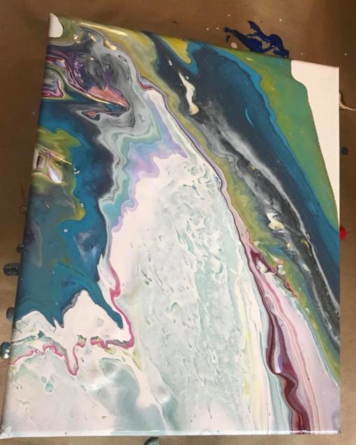 Paint Pouring on Canvas Lori Apgar Creates