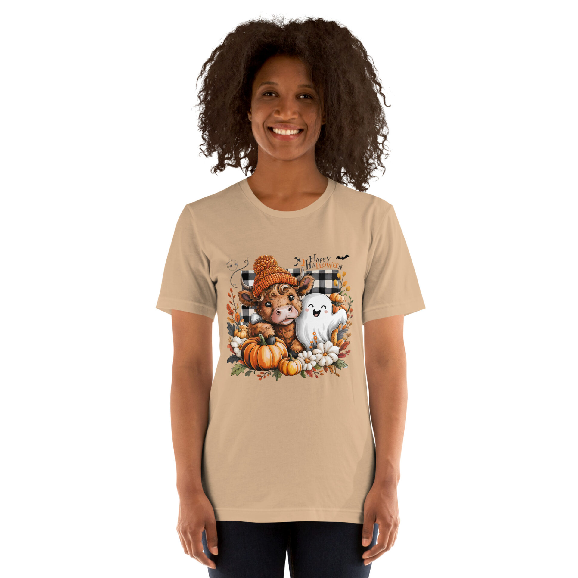 Get into the spooky spirit with a touch of highland charm! This adorable Halloween shirt features a cute Highland Cow all dressed up for trick-or-treating — complete with a witch hat, pumpkins, and a spooky-cute vibe that's perfect for fall. Whether you're heading to a Halloween party or just love cozy autumn